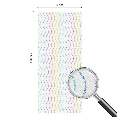 Decorative window film stained glass design Rainbow lines