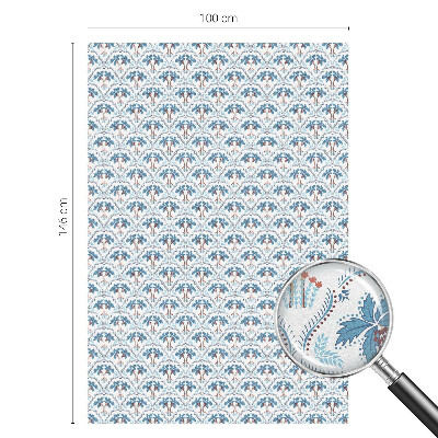 Privacy window film stained glass effect Blue palm trees