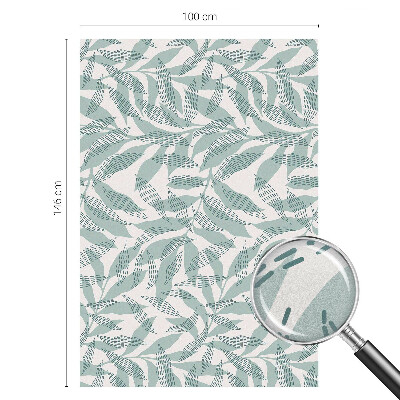 Privacy window film stained glass effect Green leaves