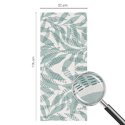 Privacy window film stained glass effect Green leaves