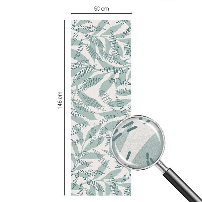 Privacy window film stained glass effect Green leaves
