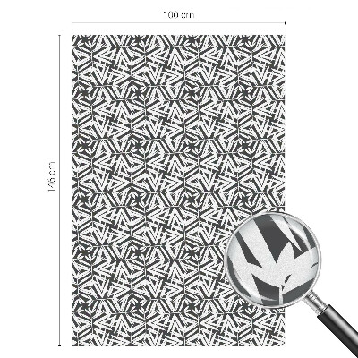 Coloured glass film for windows Geometric leaves