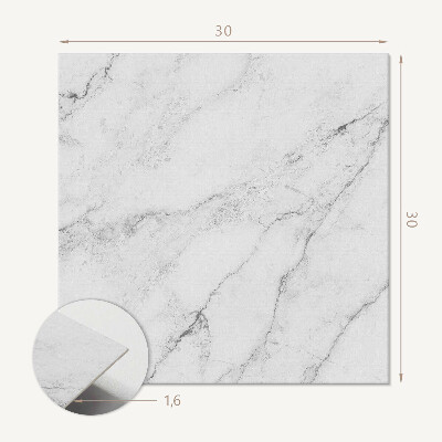 Pvc wall panels Stylish white marble
