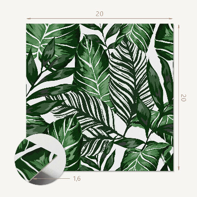 Vinyl tiles Tropical leaf pattern