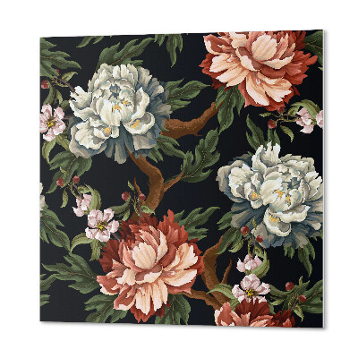 Self adhesive vinyl floor tiles Flower pattern