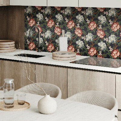 Self adhesive vinyl floor tiles Flower pattern