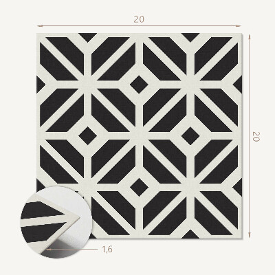 Vinyl tiles Abstract rhombuses in a geometric composition