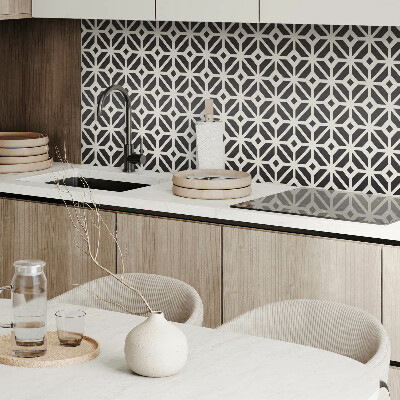 Vinyl tiles Abstract rhombuses in a geometric composition