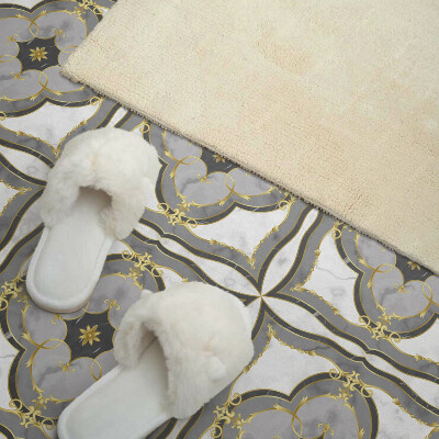 Self adhesive vinyl floor tiles Classic pattern with sophisticated ornaments
