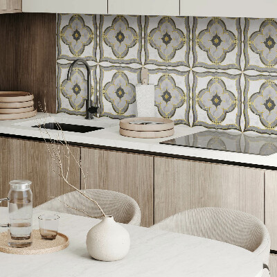Self adhesive vinyl floor tiles Classic pattern with sophisticated ornaments