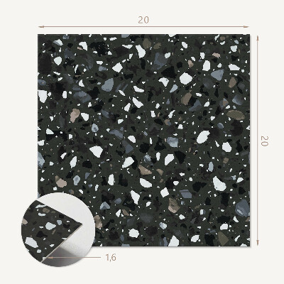 Self adhesive vinyl floor tiles Fragmentary pattern of stones