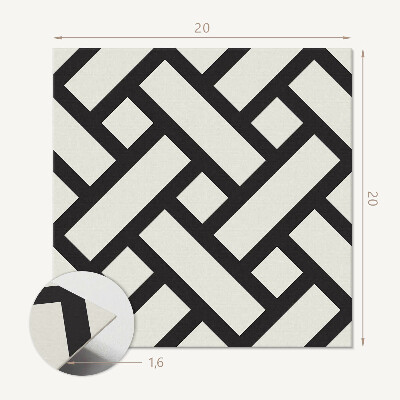 Self adhesive vinyl floor tiles Geometric weaves in a unique style
