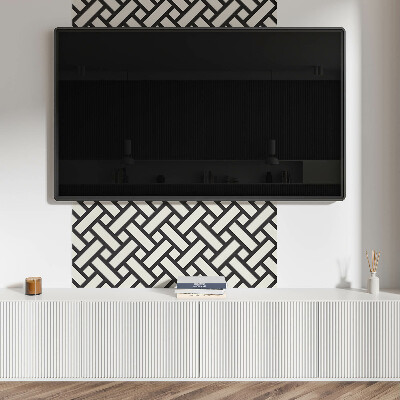 Self adhesive vinyl floor tiles Geometric weaves in a unique style