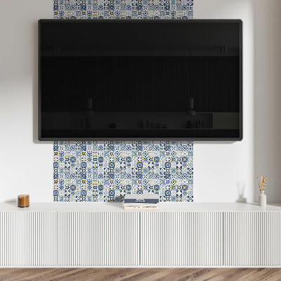 Self adhesive vinyl floor tiles Tile ornament motifs