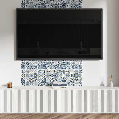 Self adhesive vinyl floor tiles Tile ornament motifs