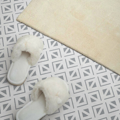 Self adhesive vinyl floor tiles Geometric pattern in squares