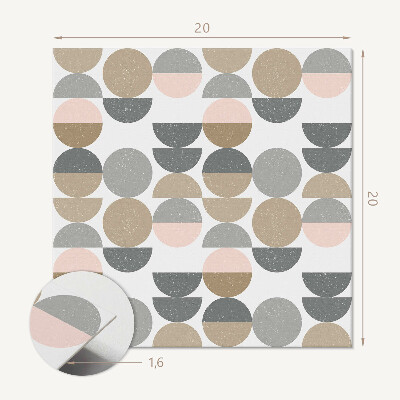 Pvc wall panels Abstract geometry of circles and semicircles