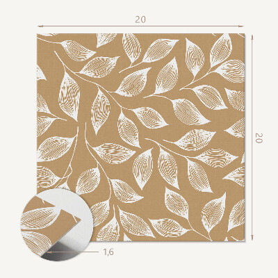Self adhesive vinyl floor tiles Leaf pattern in texture