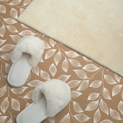 Self adhesive vinyl floor tiles Leaf pattern in texture