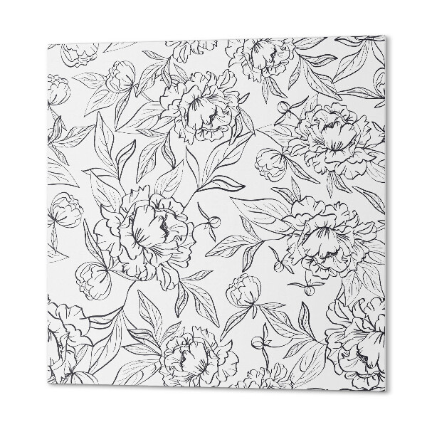Pvc wall panels Flower motif with delicate leaves