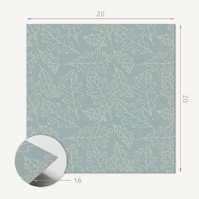 Vinyl tiles Green leaves on a subdued background