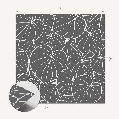 Self adhesive vinyl floor tiles Subtle leafy motifs