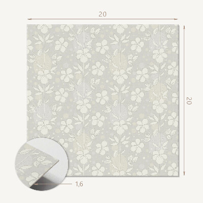Self adhesive vinyl floor tiles Plant pattern