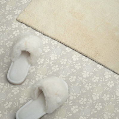 Self adhesive vinyl floor tiles Plant pattern