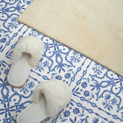 Self adhesive vinyl floor tiles Plant artistic pattern