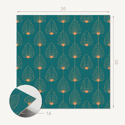 Pvc wall panels Round leaves in a harmonious composition