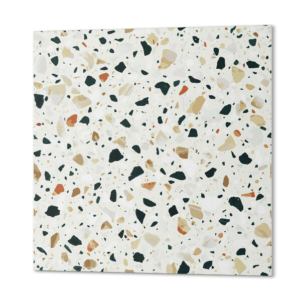 Self adhesive vinyl floor tiles Stone motif in the background