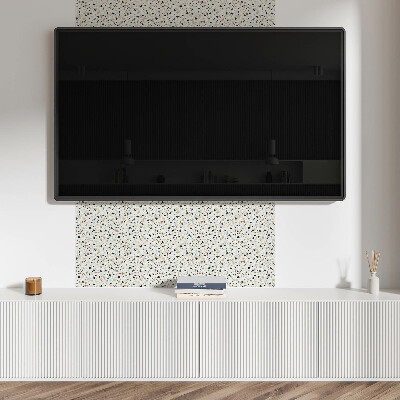 Self adhesive vinyl floor tiles Stone motif in the background