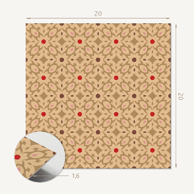 Vinyl tiles Floral mesh with flowers
