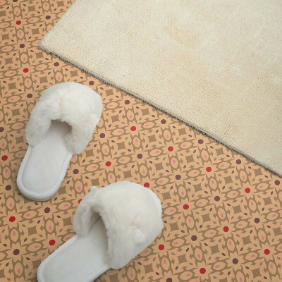 Vinyl tiles Floral mesh with flowers