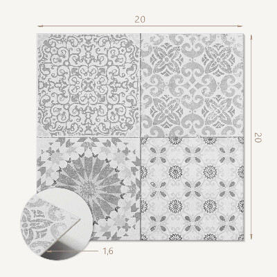 Pvc wall panels Floral-geometric composition