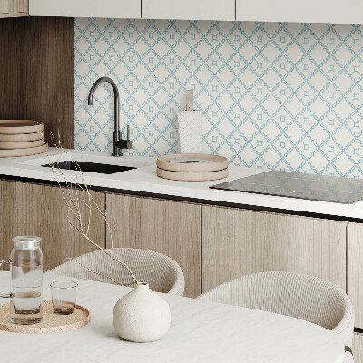 Self adhesive vinyl floor tiles Patterns in the woven mesh
