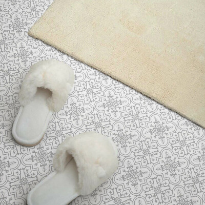 Vinyl tiles Ornaments in a floral motif