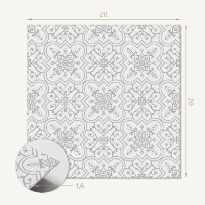 Vinyl tiles Ornaments in a floral motif