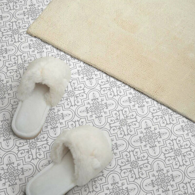 Vinyl tiles Ornaments in a floral motif