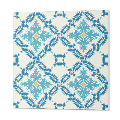 Self adhesive vinyl floor tiles Arabesque-inspired design