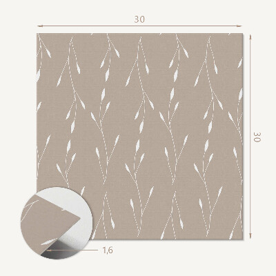Vinyl tiles A plant pattern in a gentle style
