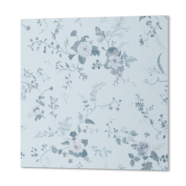 Self adhesive vinyl floor tiles Flower motif