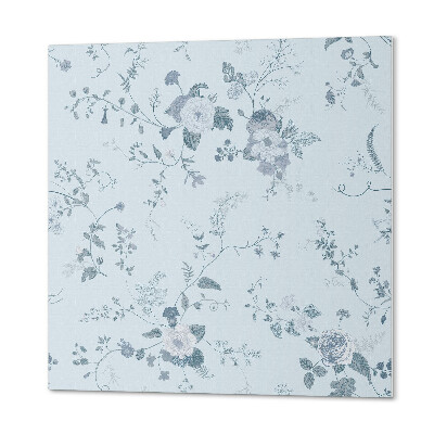Self adhesive vinyl floor tiles Flower motif