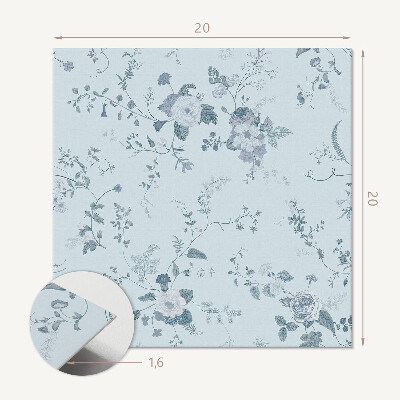 Self adhesive vinyl floor tiles Flower motif