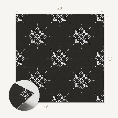Self adhesive vinyl floor tiles Floral design