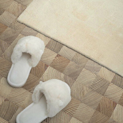 Vinyl tiles Shades of wood in the arrangement