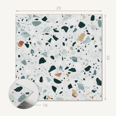 Vinyl tiles A speckled stone pattern in an elegant style