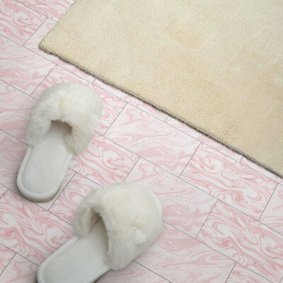 Self adhesive vinyl floor tiles Stylish waves in a marble pattern