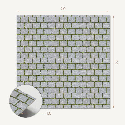 Vinyl tiles Rustic brick structure motif