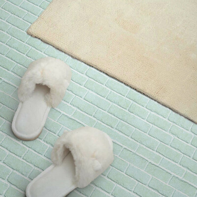 Self adhesive vinyl floor tiles Brick wall motif